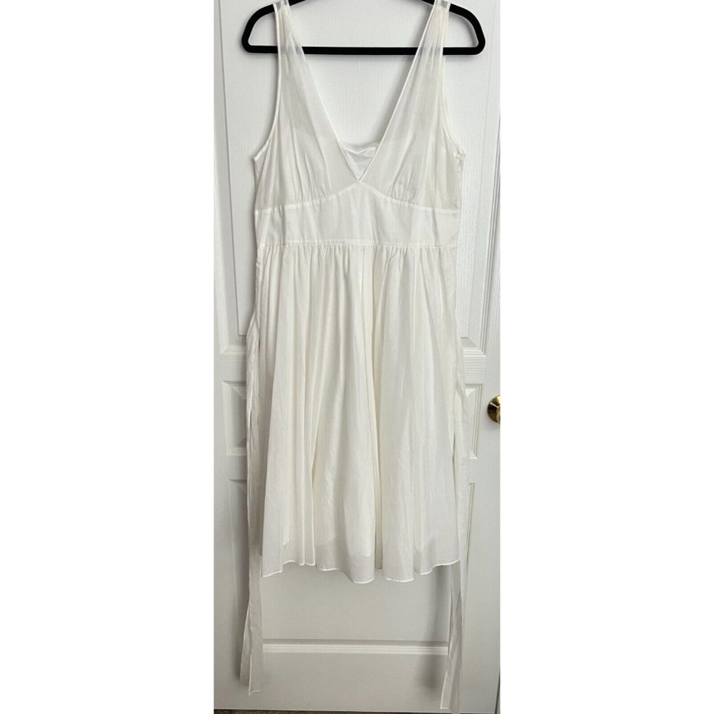 RARE! Banana Republic Size 14 All Occasion Cotton Lined Little White Slip Dress